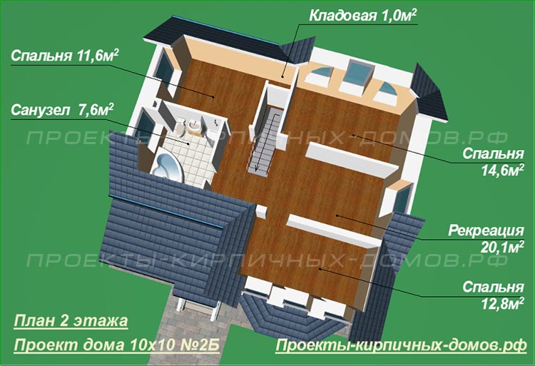 Двухэтажный дом 10х10 планировка комнат